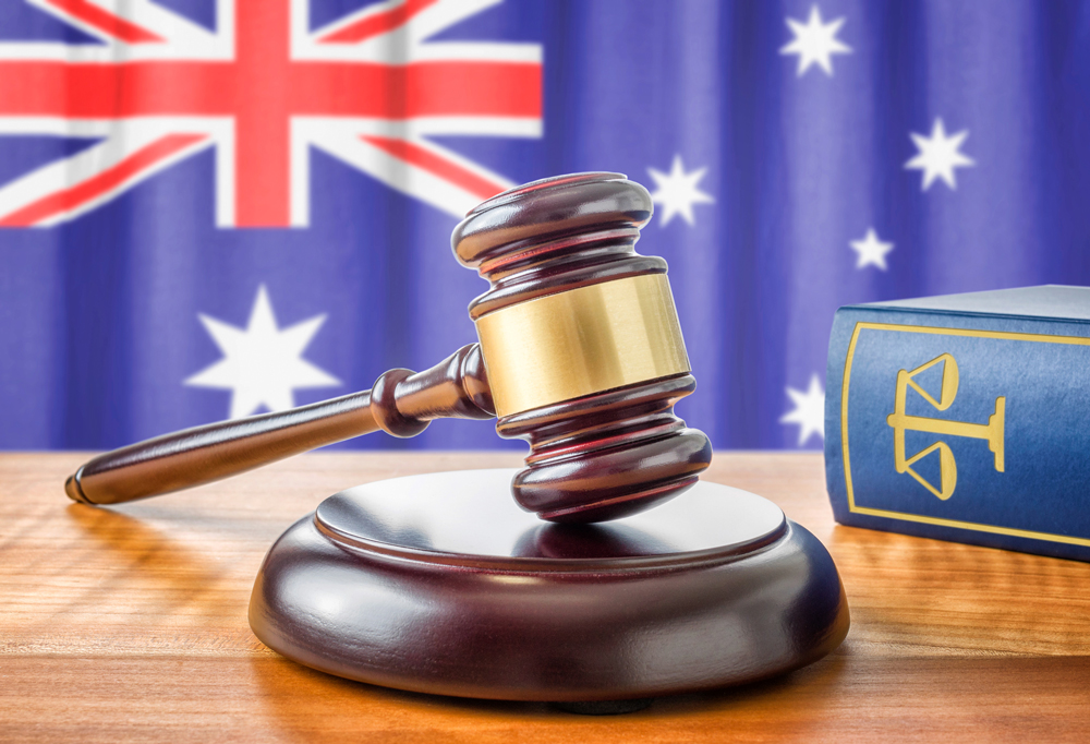 Australian Flag with Gavel